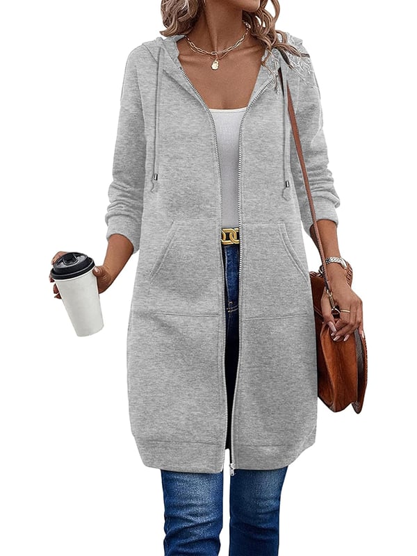 Nayvah - Langarm Kapuzenpullover Mit Reißverschluss