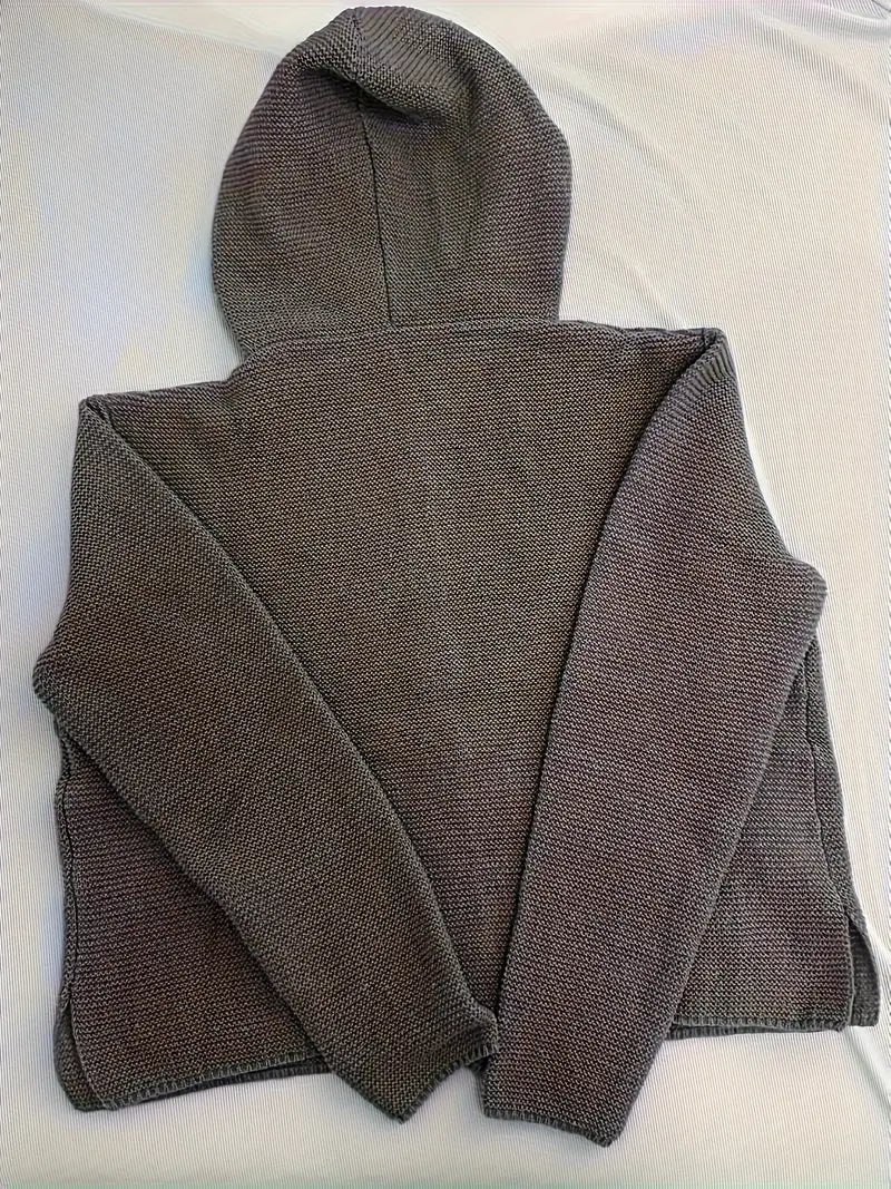 Bressan – Eleganter Strickjacke Mit Langen Ärmeln Und Kapuze