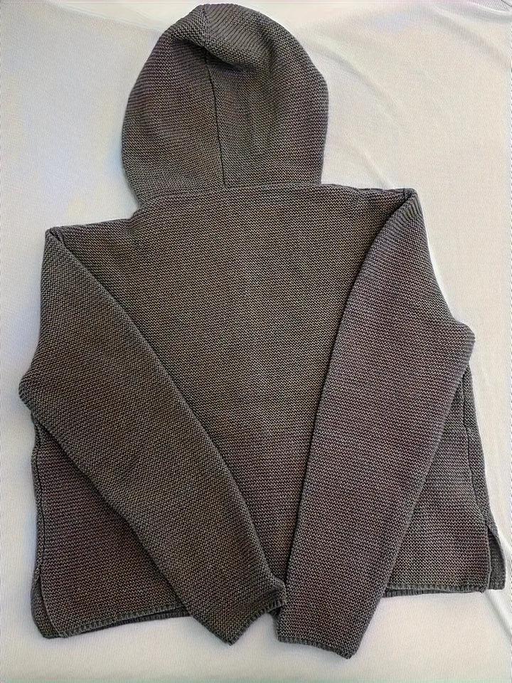Bressan – Eleganter Strickjacke Mit Langen Ärmeln Und Kapuze
