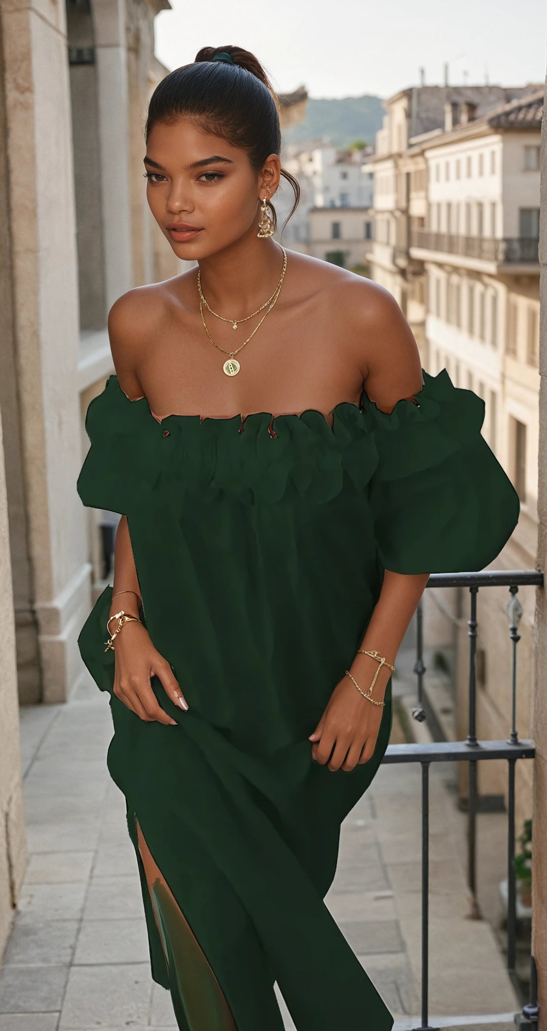 Francisca - Elegantes Schulterfreies Sommerkleid