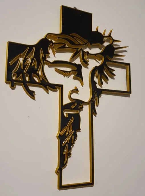 ChristCraft – Metallschild mit Jesus-Kreuz  Wanddekoration mit Christusmotiv