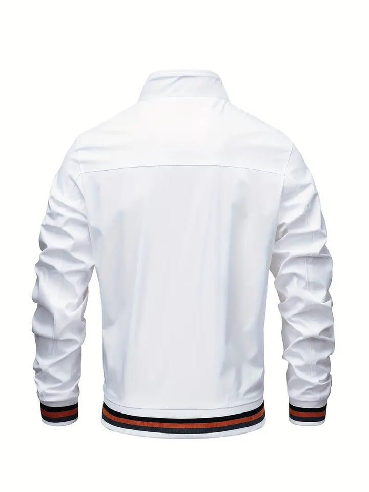 Stanton - Lässige Stehkragen Zip Up Jacke