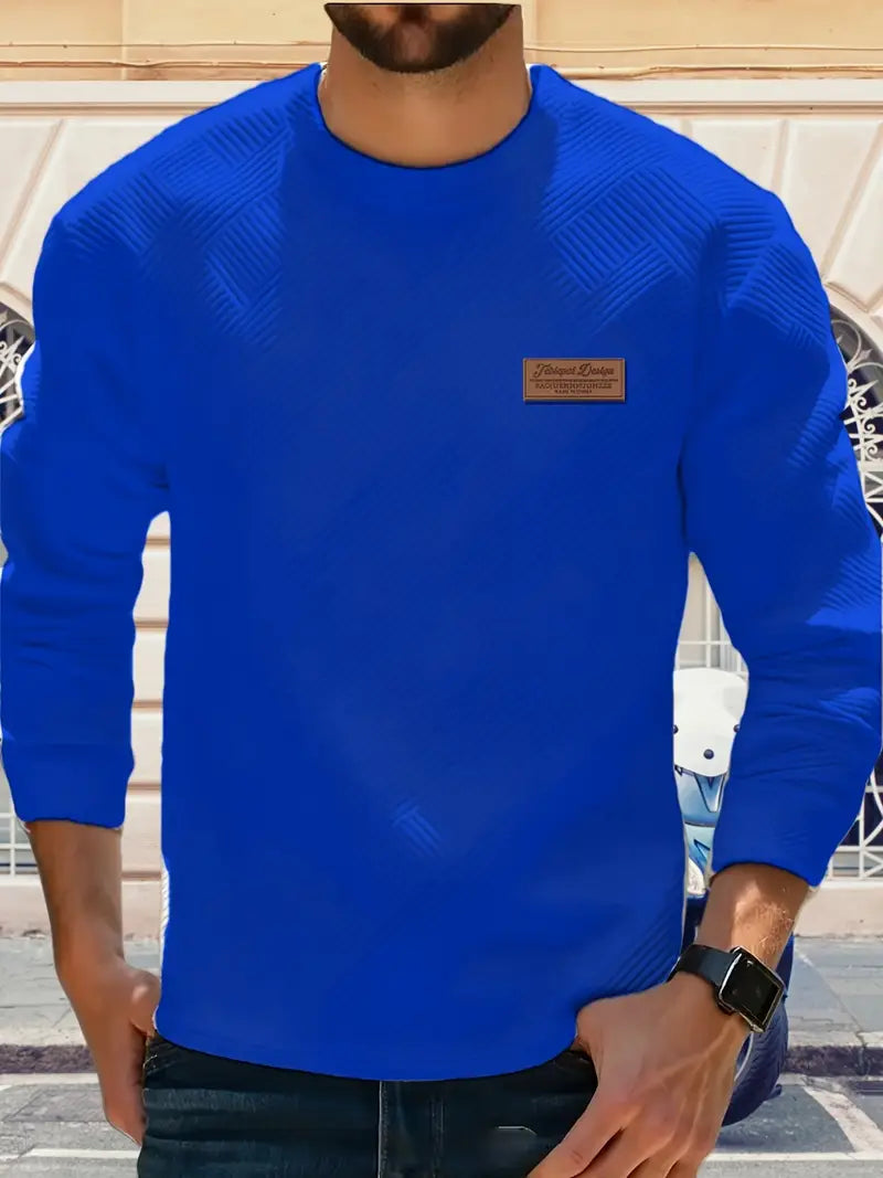 Malinga – Lässiges Sweatshirt Mit Geometrischem Muster Und Langen Ärmeln