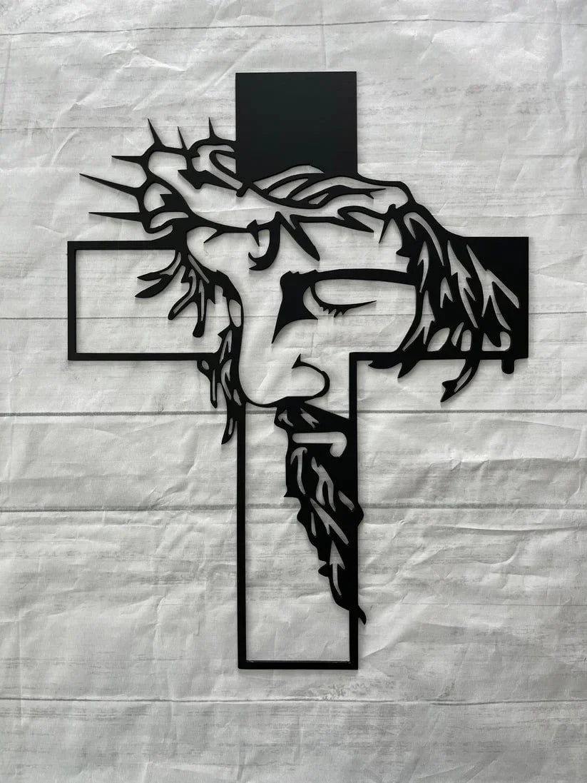 ChristCraft – Metallschild mit Jesus-Kreuz  Wanddekoration mit Christusmotiv