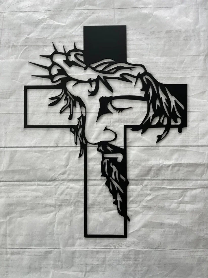ChristCraft – Metallschild mit Jesus-Kreuz  Wanddekoration mit Christusmotiv