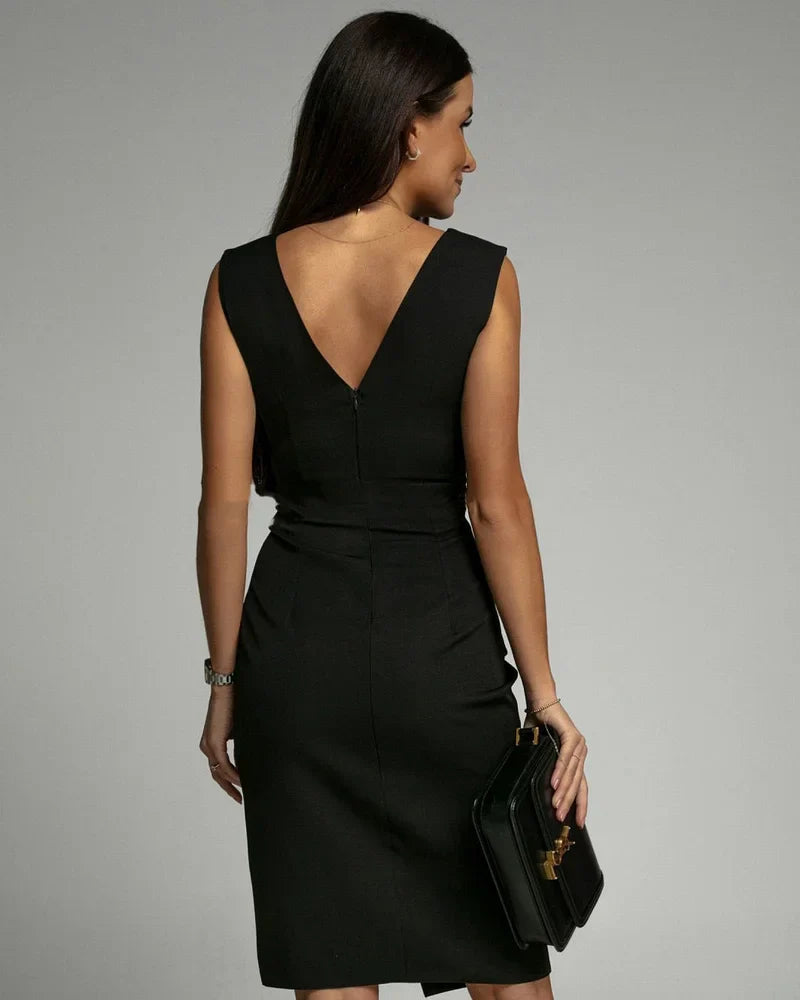 Sumitra – Elegantes Mini Kleid Mit V Ausschnitt