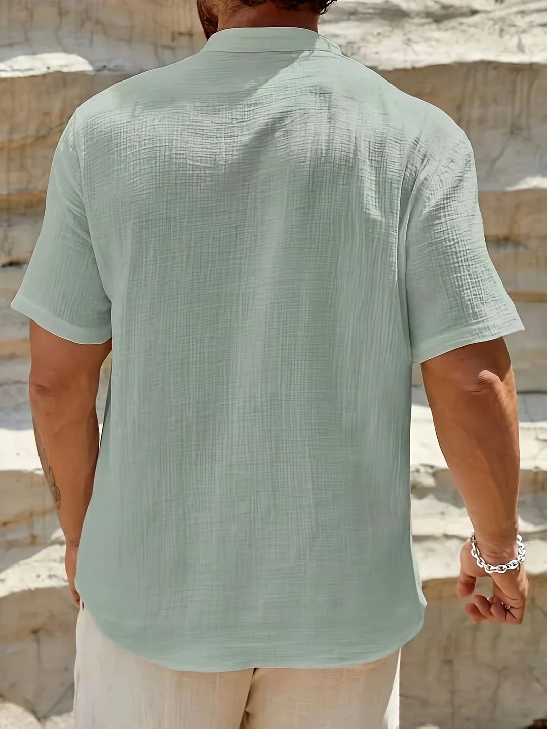 Sancho – Elegantes Sommer Hemd Mit Stehkragen