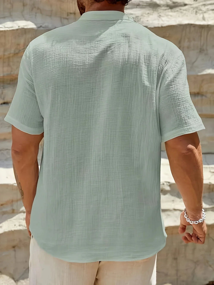 Sancho – Elegantes Sommer Hemd Mit Stehkragen