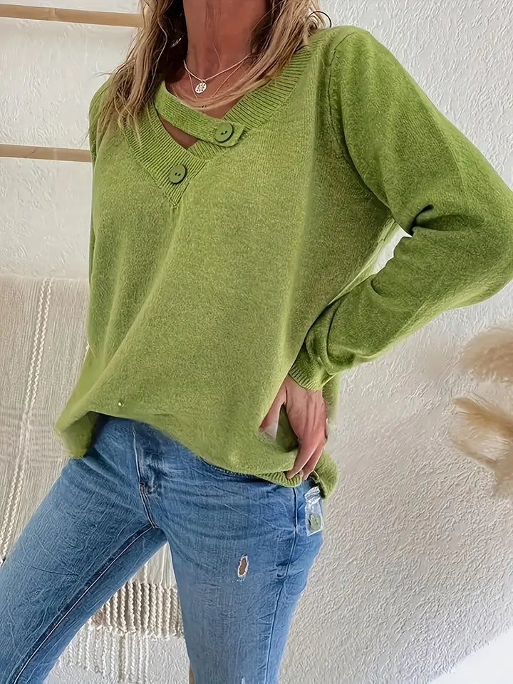 Shareena – Strickpullover Mit V-Ausschnitt