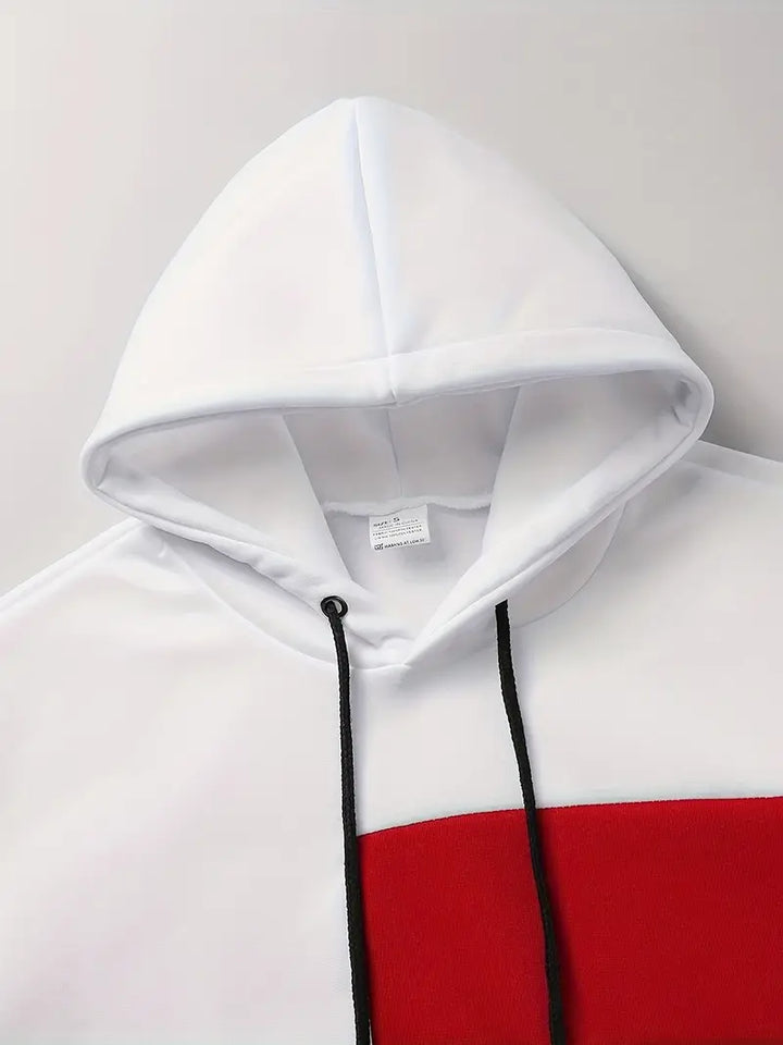 Tigran - Stylischer Flickwerk-Kapuzenpullover
