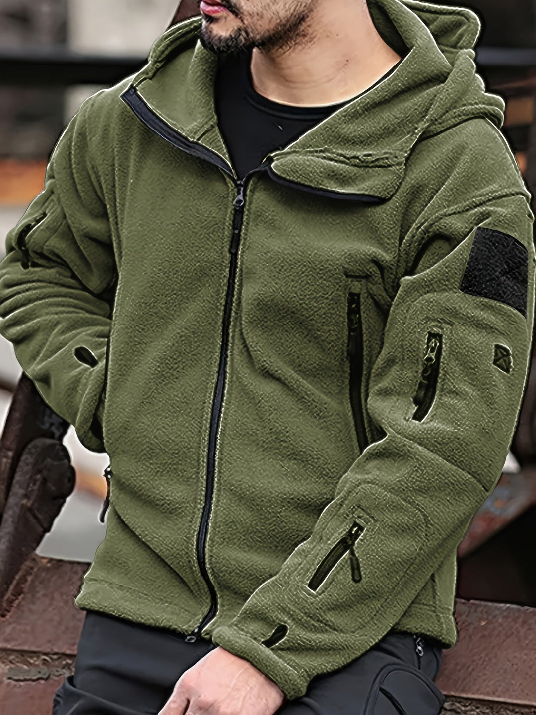 Rosendo – Langärmeliger Kapuzenpullover mit Taschen