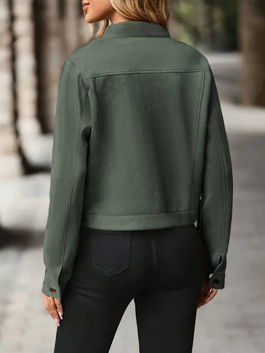 Slavica – Vintage Jacke Mit Langen Ärmeln Und Knöpfen Vorne