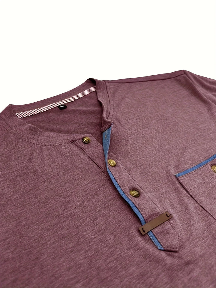 Saxon – Elegant Rundhalsausschnitt T Hemd Mit Tasche
