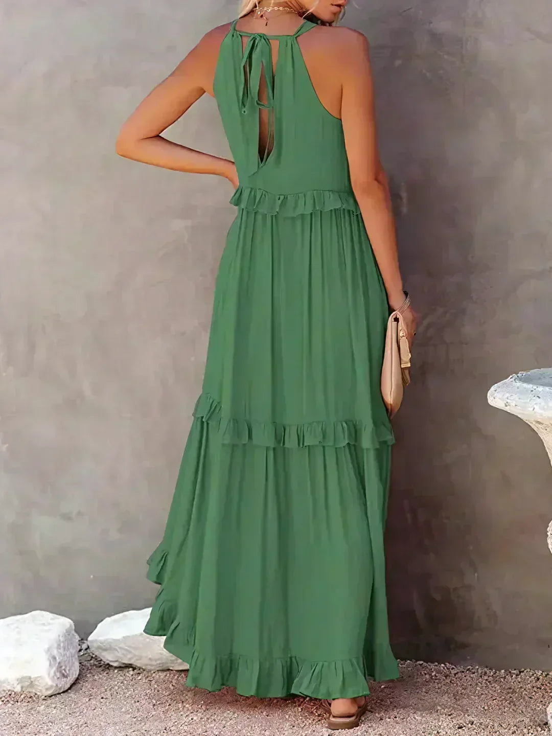 Hayley – Elegantes ärmelloses Kleid Mit Rüschen