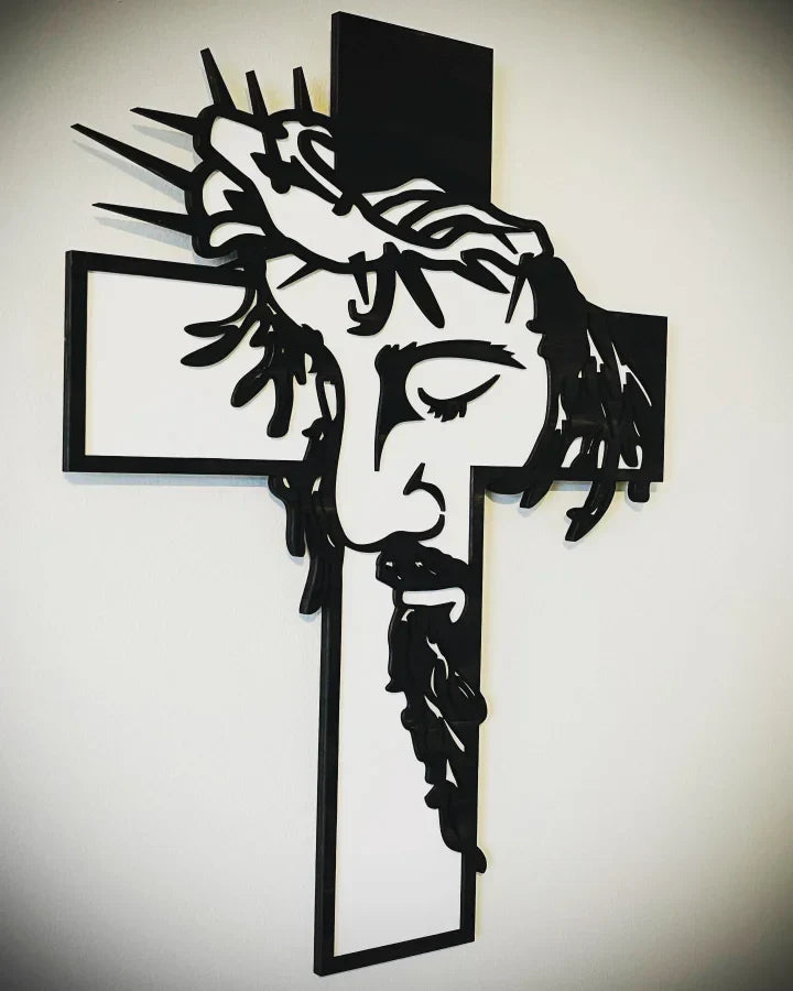 ChristCraft – Metallschild mit Jesus-Kreuz  Wanddekoration mit Christusmotiv