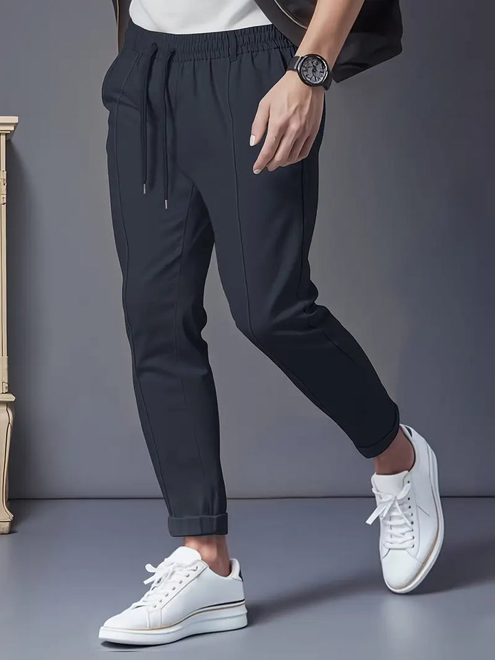 Crawford – Lässige Schlanke Passform Hose Mit Elastischem Bund