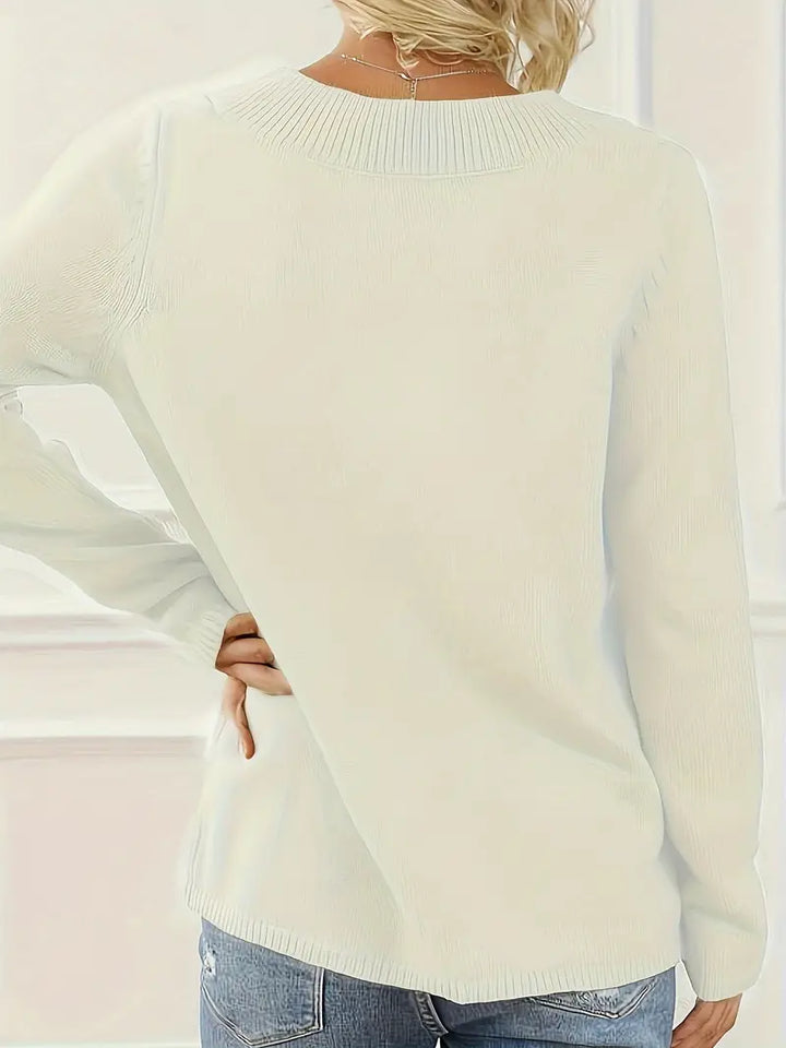 Shareena – Strickpullover Mit V-Ausschnitt