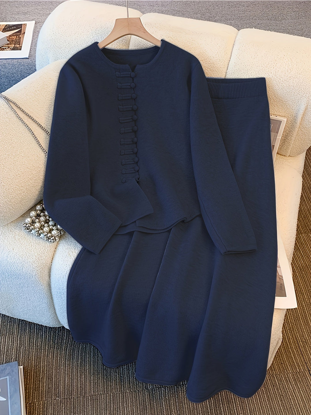 Zorine – Zweiteiliges Set Mit Geknöpftem Cardigan