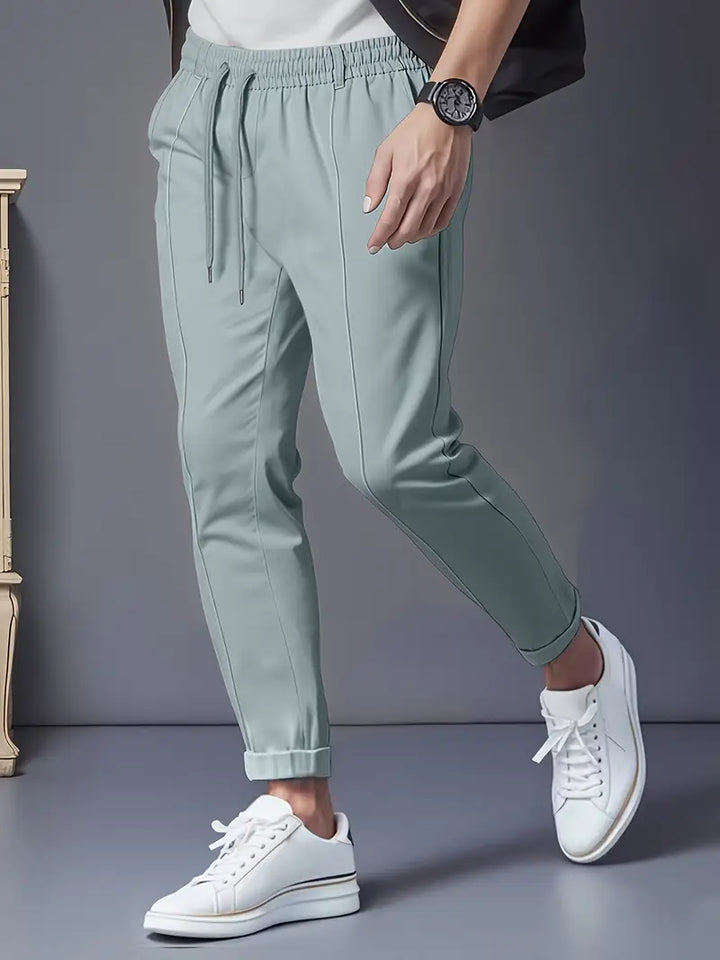 Crawford – Lässige Schlanke Passform Hose Mit Elastischem Bund