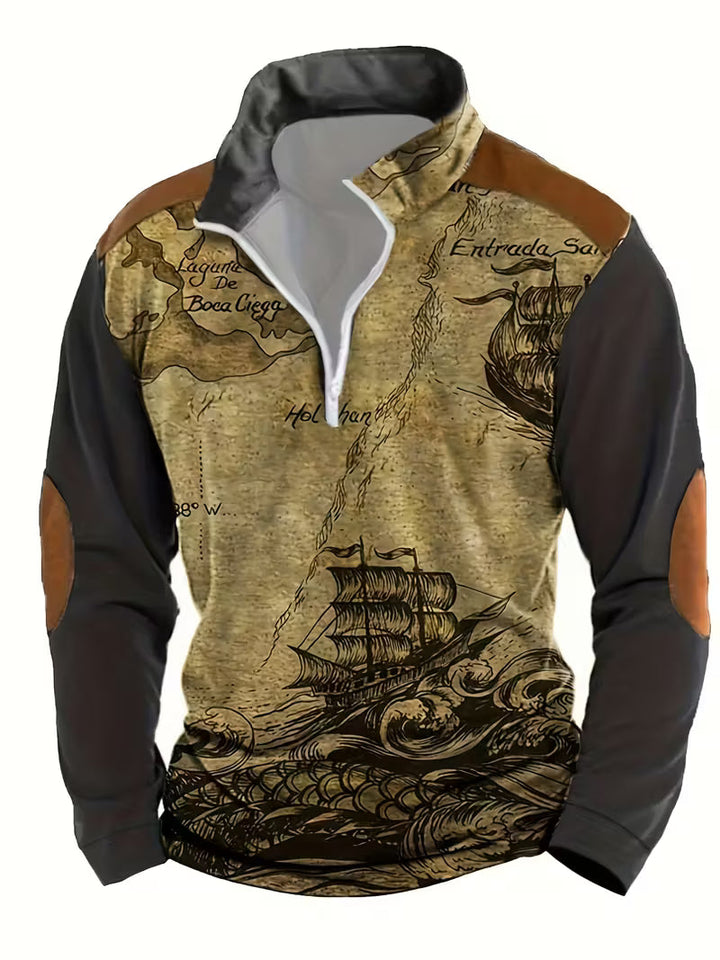 Didier – Vintage Piratenschiff 3D-Drucken Sweatshirt