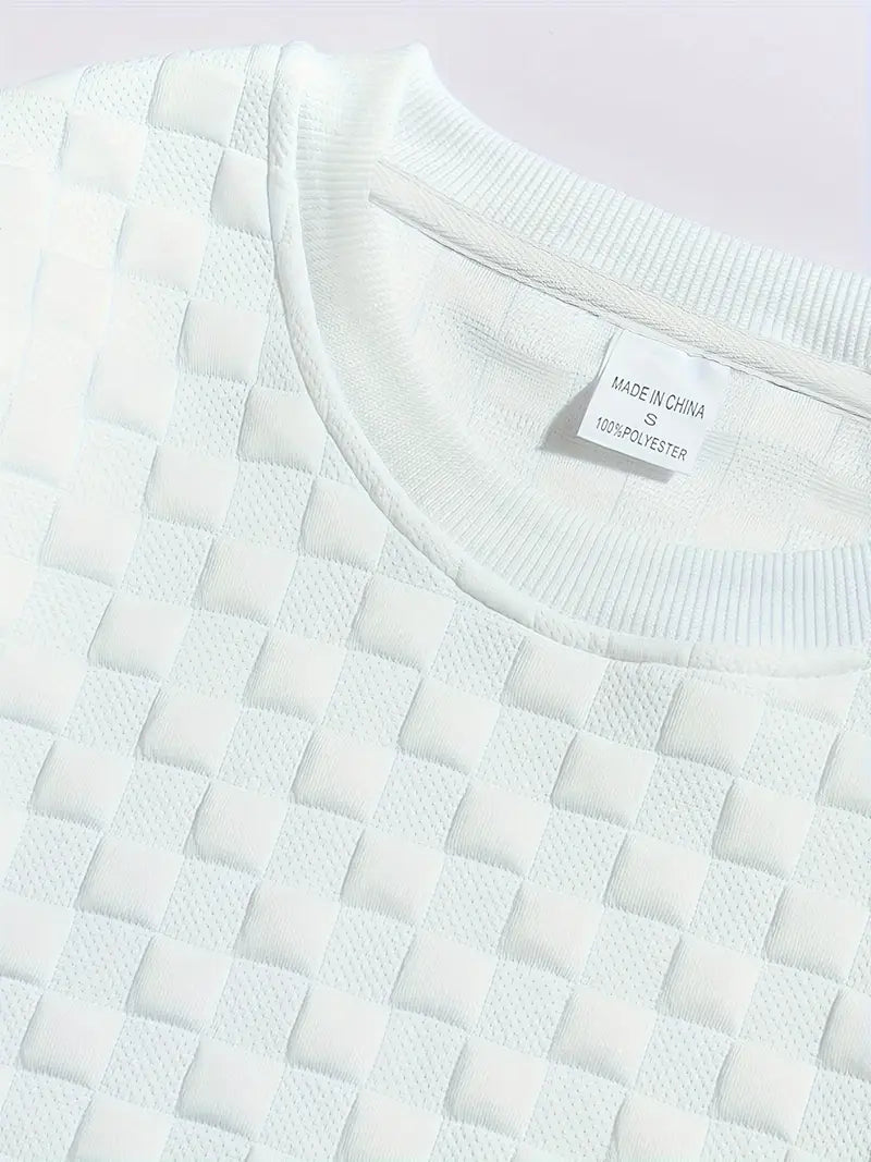 Stafford – Lässiges Sweatshirt Mit Karomuster Und Struktur