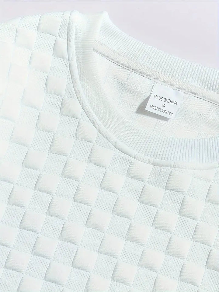 Stafford – Lässiges Sweatshirt Mit Karomuster Und Struktur
