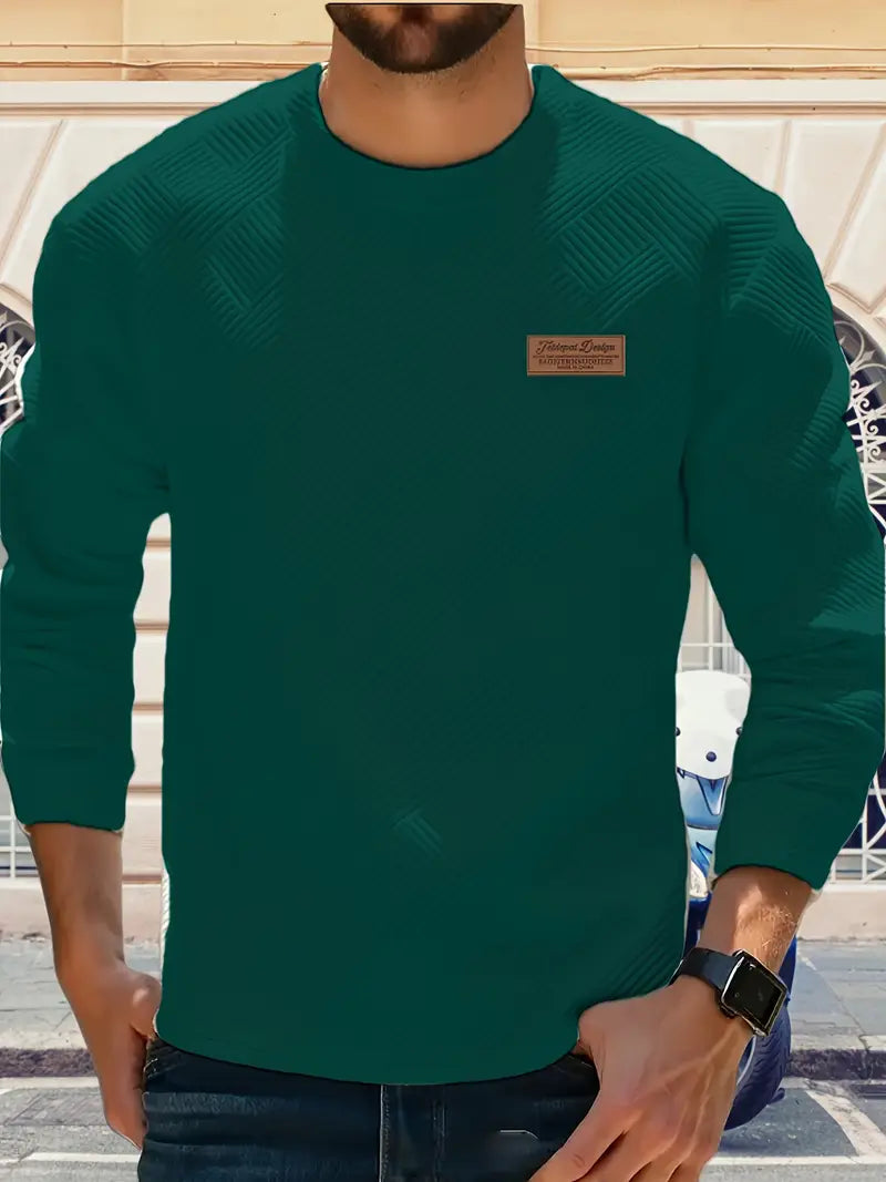 Malinga – Lässiges Sweatshirt Mit Geometrischem Muster Und Langen Ärmeln