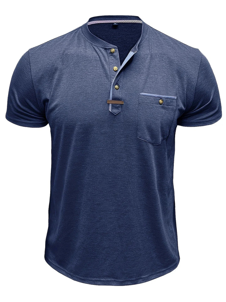 Saxon – Elegant Rundhalsausschnitt T Hemd Mit Tasche