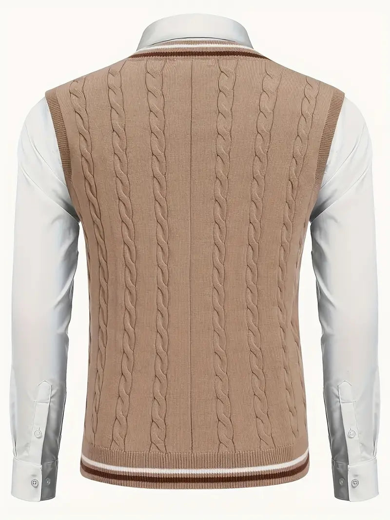 Duane - Ärmelloser Strickpullover Mit V-Ausschnitt