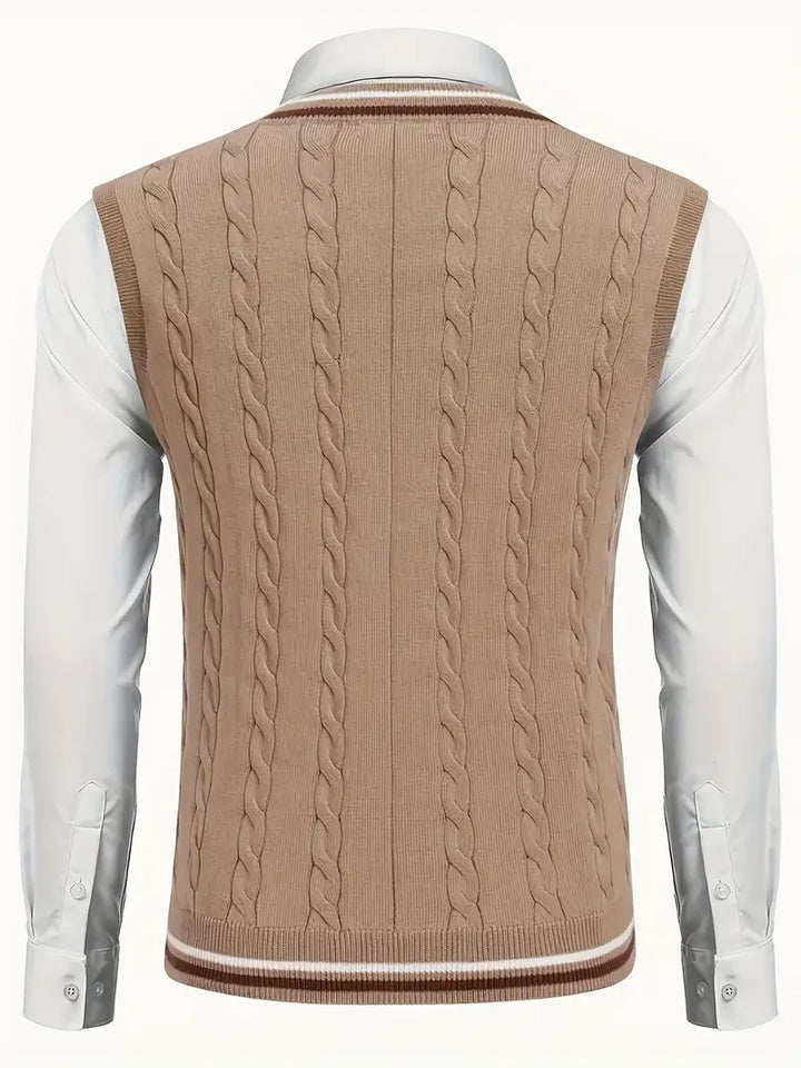 Duane - Ärmelloser Strickpullover Mit V-Ausschnitt