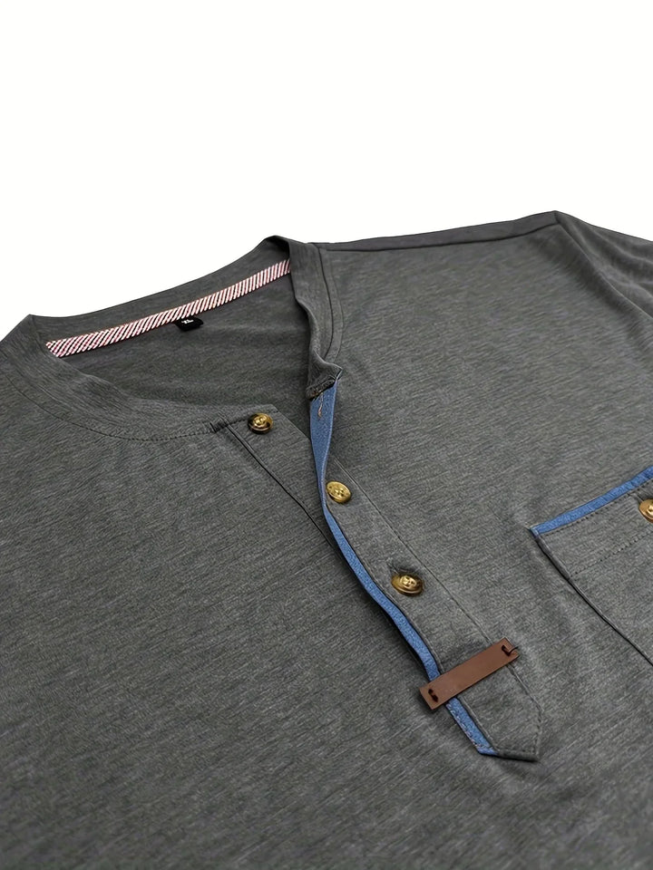 Saxon – Elegant Rundhalsausschnitt T Hemd Mit Tasche