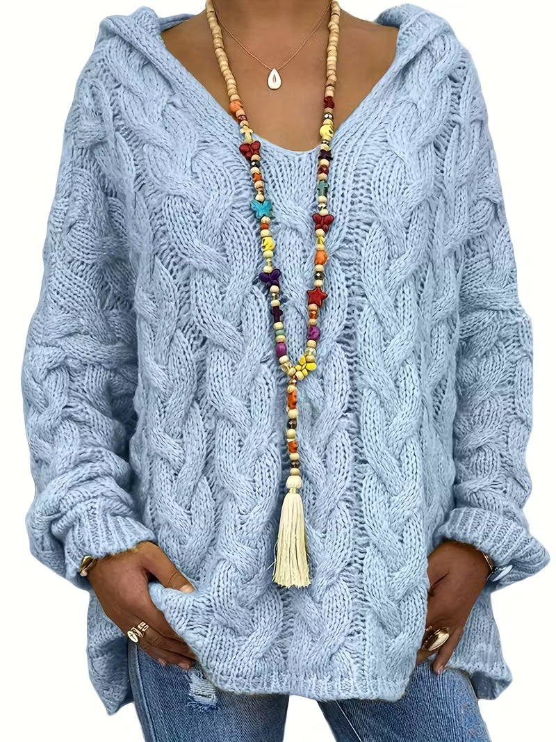 Miette - Lässiger Langarm Strickpullover