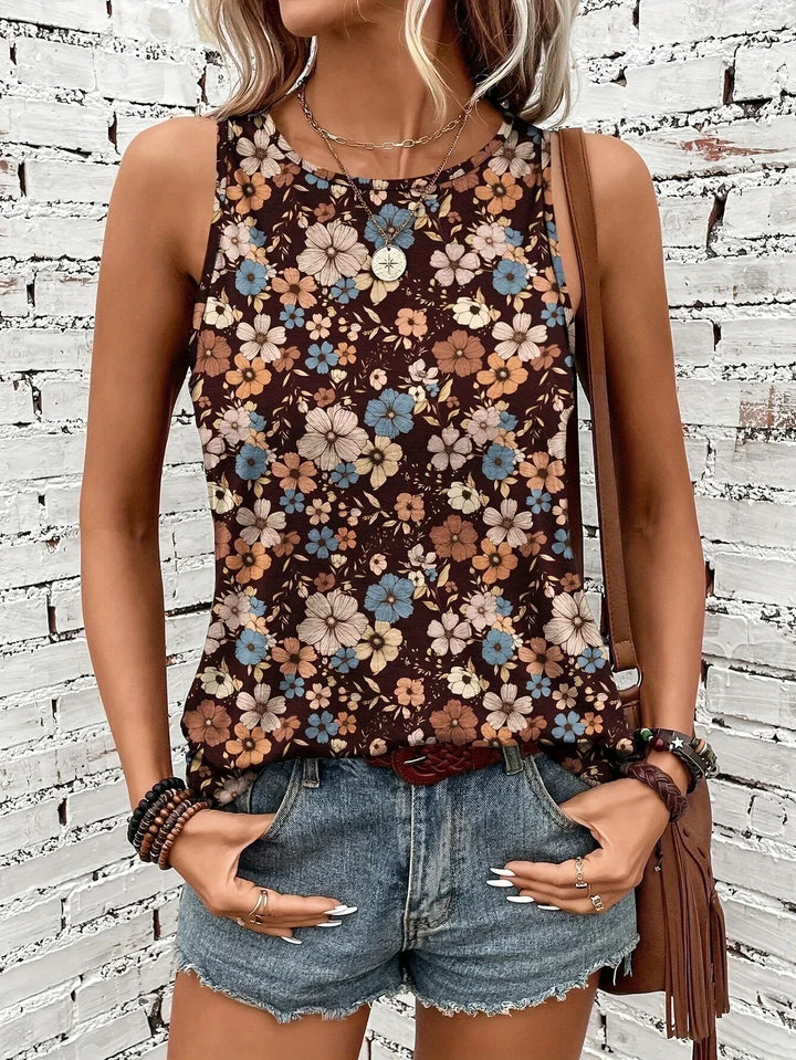 Lilou – Lässiges Sommer Top Mit Blumen Drucken