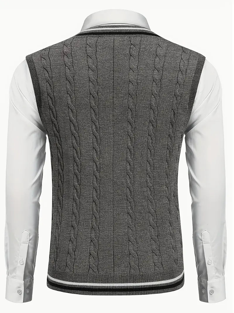 Duane - Ärmelloser Strickpullover Mit V-Ausschnitt