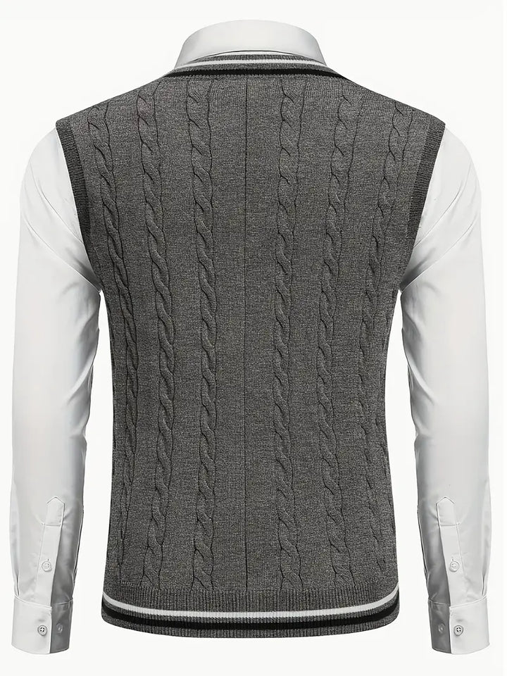 Duane - Ärmelloser Strickpullover Mit V-Ausschnitt