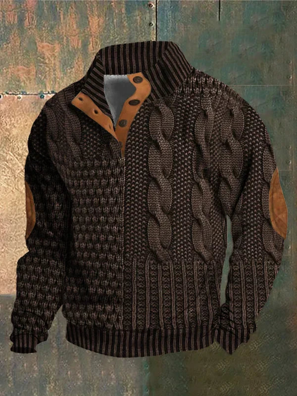 Everette – Flickwerk Pullover Mit Zopfmuster