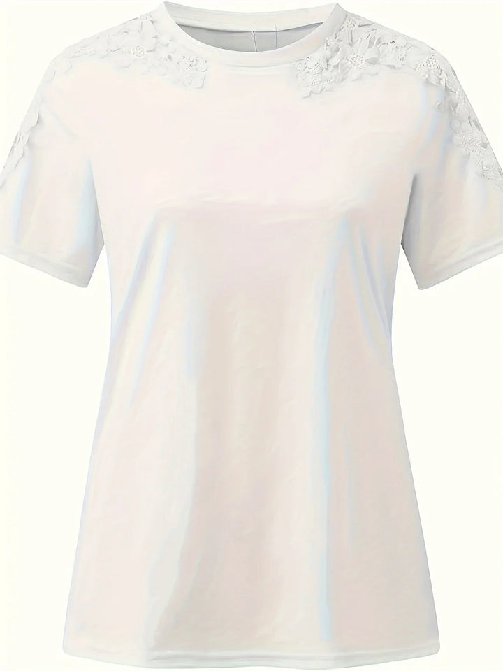 Ancuta – Elegantes Sommer Kurzarm T Hemd Mit Spitze