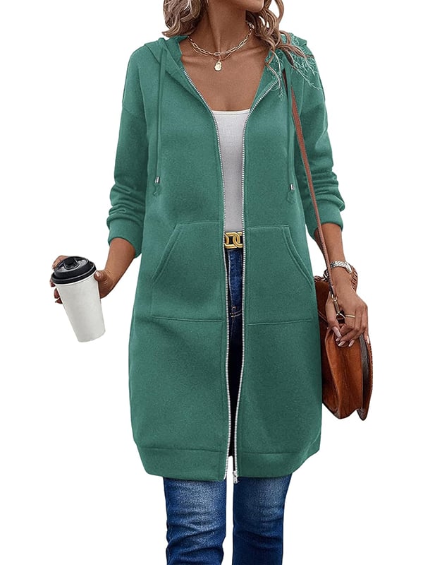 Nayvah - Langarm Kapuzenpullover Mit Reißverschluss