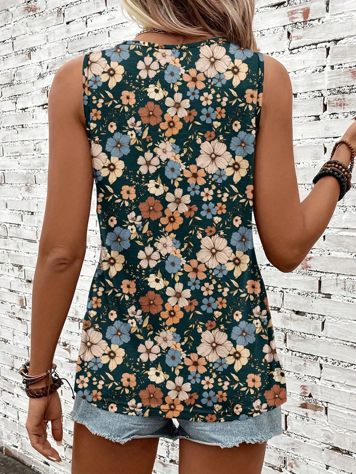 Lilou – Lässiges Sommer Top Mit Blumen Drucken