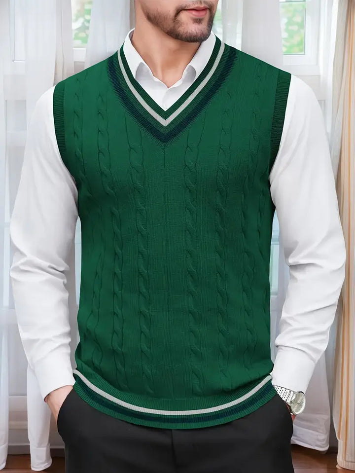 Duane - Ärmelloser Strickpullover Mit V-Ausschnitt