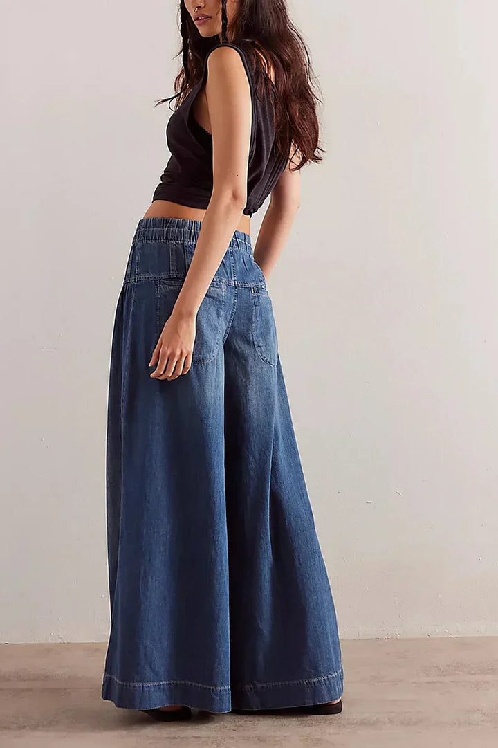 Karatza – Stilvolle Lockere Jeans Mit Weitem Bein