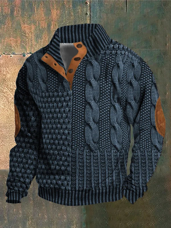 Everette – Flickwerk Pullover Mit Zopfmuster