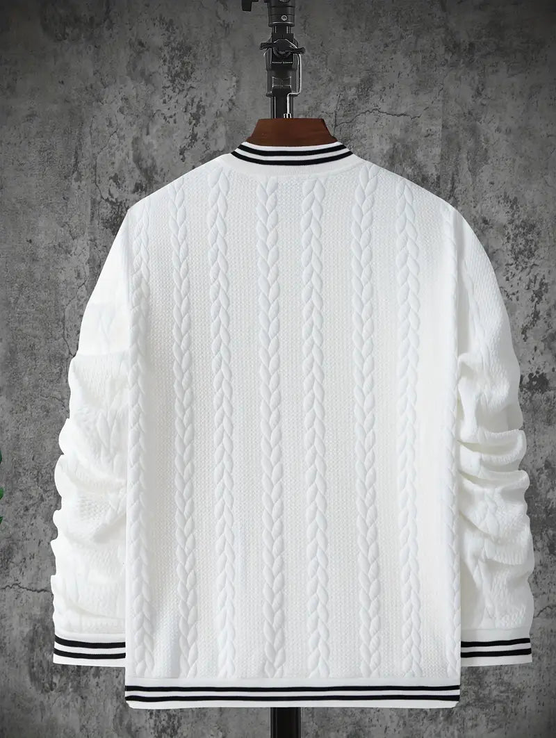 Felips – Jacquard Baseball Jacke Mit Streifenmuster
