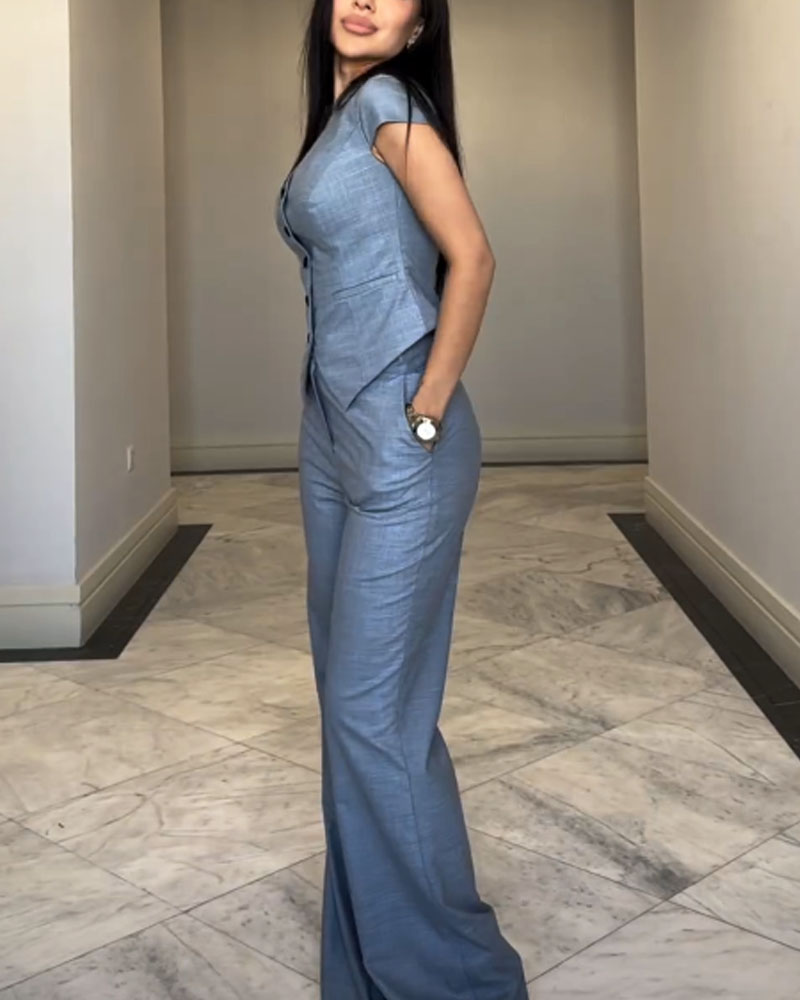 Nizhoni – Leinenbluse und Hose Set