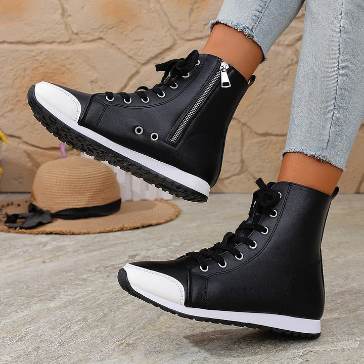 Theofani – Atmungsaktive Stiefeletten Mit Reißverschluss