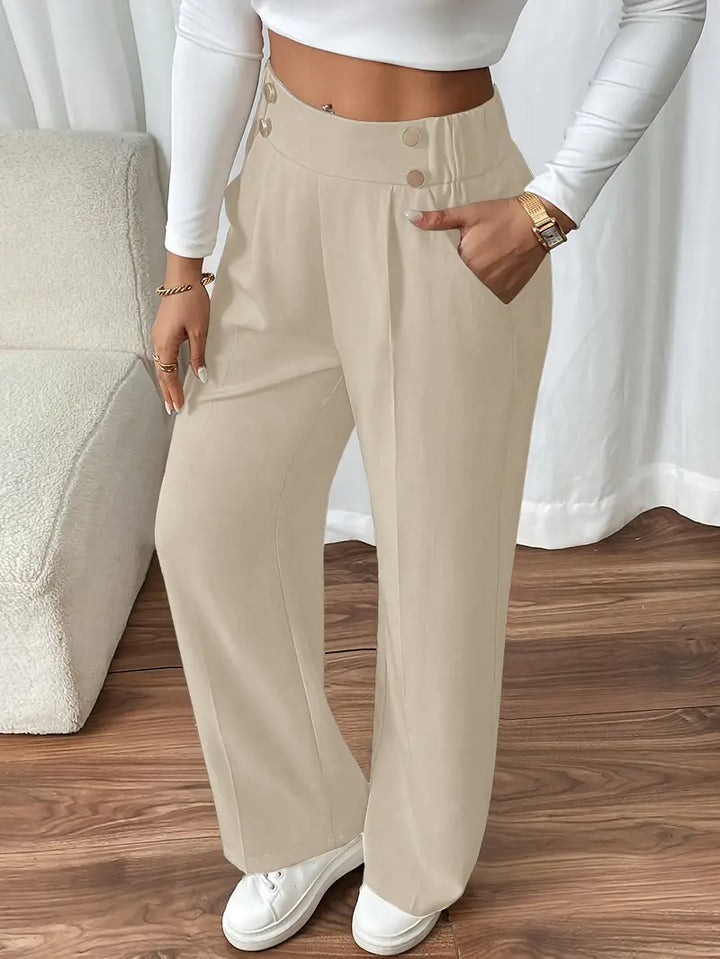 Orvella - Bequeme Hose Mit Weitem Bein Und Taschen
