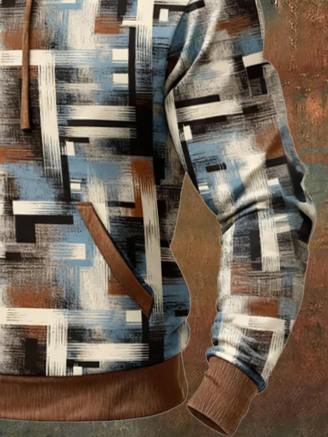 Sodhi – Sweatshirt Im Retro Stil Mit Farbblock Drucken