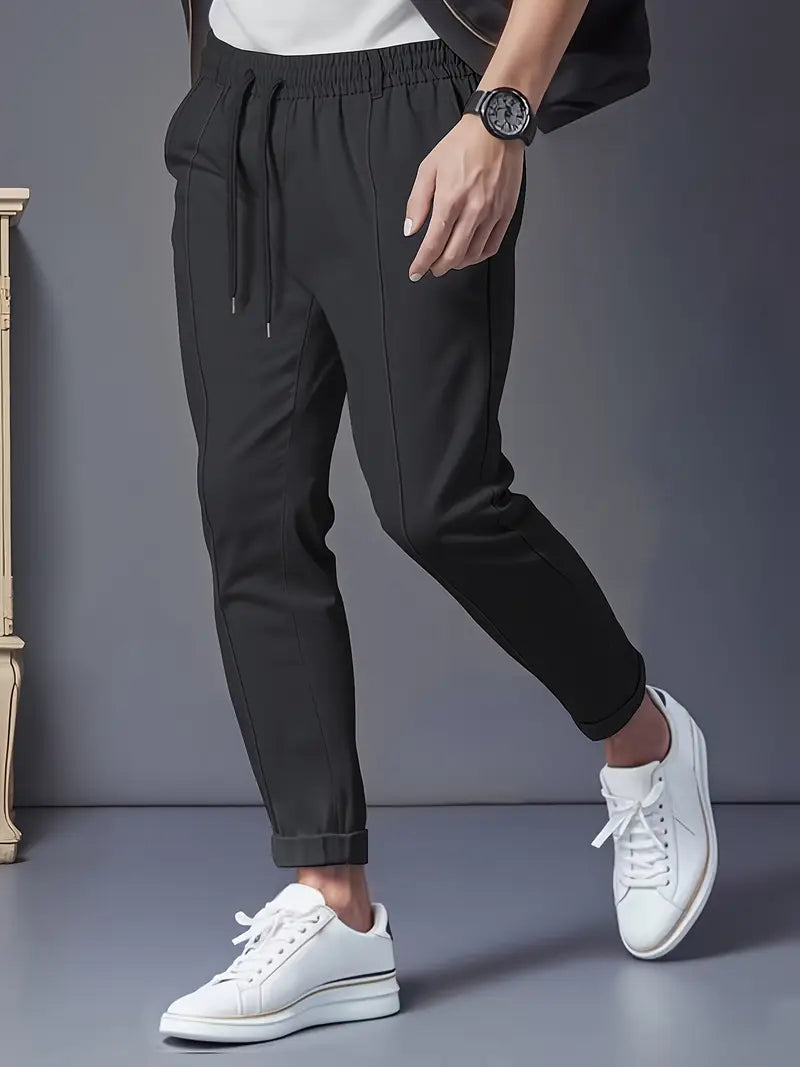 Crawford – Lässige Schlanke Passform Hose Mit Elastischem Bund