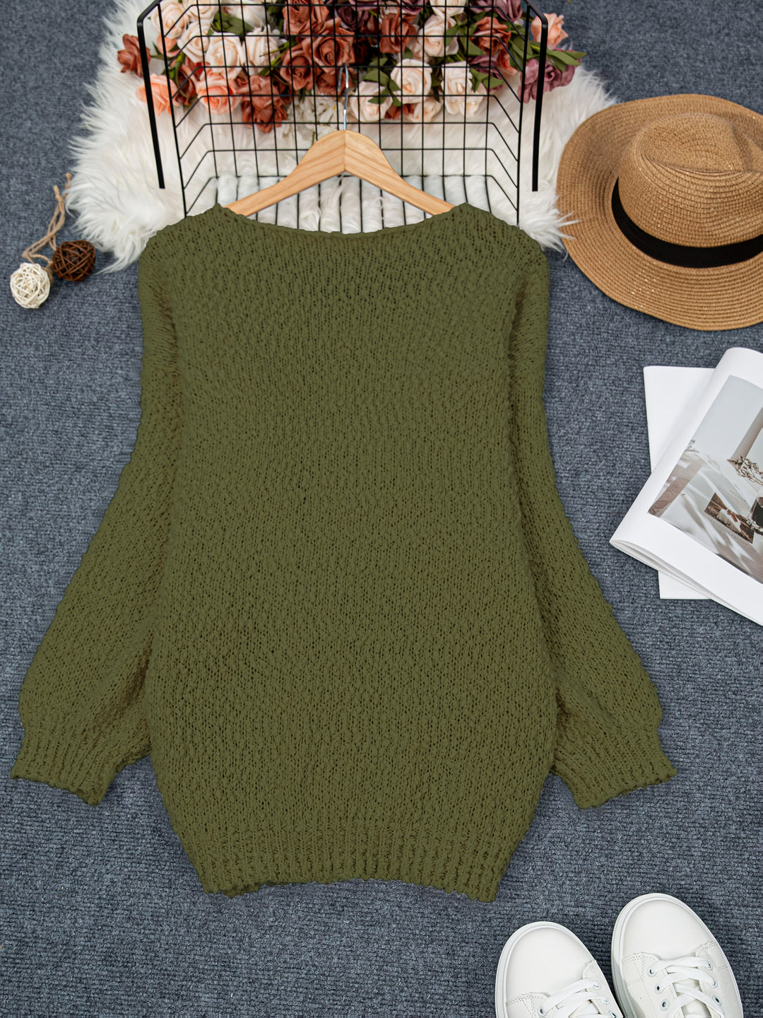 Jeannette - Rundhals-Pullover Mit Langen Ärmeln