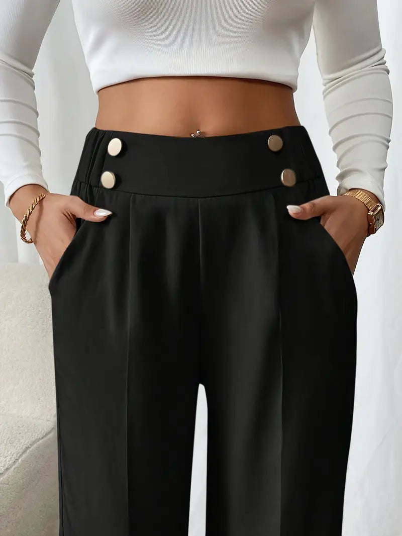 Orvella - Bequeme Hose Mit Weitem Bein Und Taschen
